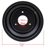RedCap 7 x 4.5" Front Rear Rim Wheel with 10mm 3 Bolt holes Pattern Spacing 70mm (2.75 in) Compatible for 50cc, 70cc, 90cc, 110cc, 125cc TaoTao, Baja Sprinter, Mudhawk, Coleman ATVs Go-Karts (Black)