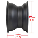 RedCap 7 x 4.5" Front Rear Rim Wheel with 10mm 3 Bolt holes Pattern Spacing 70mm (2.75 in) Compatible for 50cc, 70cc, 90cc, 110cc, 125cc TaoTao, Baja Sprinter, Mudhawk, Coleman ATVs Go-Karts (Black)