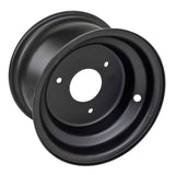 RedCap 7 x 4.5" Front Rear Rim Wheel with 10mm 3 Bolt holes Pattern Spacing 70mm (2.75 in) Compatible for 50cc, 70cc, 90cc, 110cc, 125cc TaoTao, Baja Sprinter, Mudhawk, Coleman ATVs Go-Karts (Black)