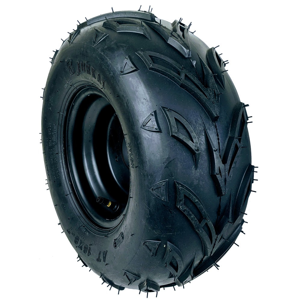 RedCap 16x8-7 Tubeless Tire with Wheel Rim Assembly Front Rear Wheel, 7 x 5" 3 Bolt Rim Spacing 79mm Compatible for Taotao Kandi Redcat Sunl Kazuma 70cc 110cc 125cc Off-Road UTV ATVs Go-Karts - (Right)