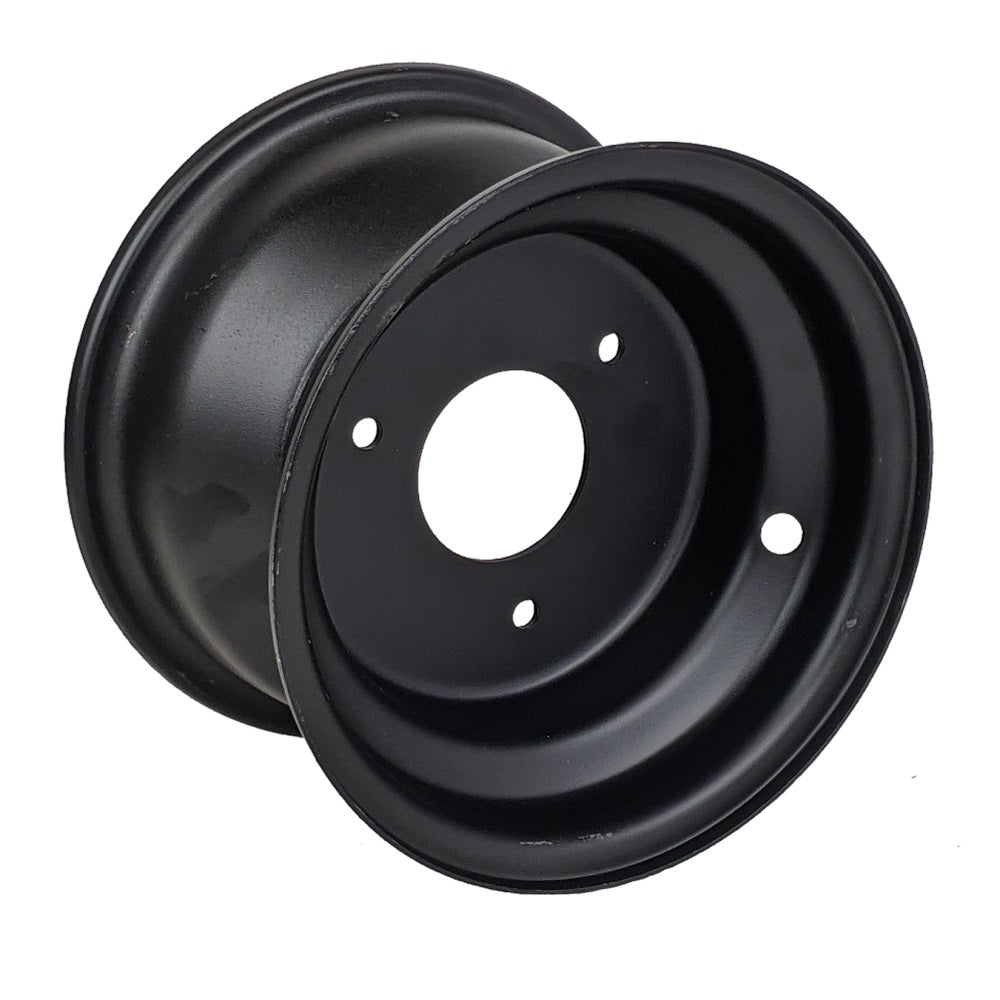RedCap 7 x 5" Front Rear Rim Wheel with 3-Bolt 8mm Bolt Holes Pattern Spacing 79mm (3-1/8 in) Suitable  for Taotao, Kandi, Redcat, Sunl, Kazuma, 70cc, 110cc, 125cc ATVs Go-Karts 16x8-7 Tire - (Black)