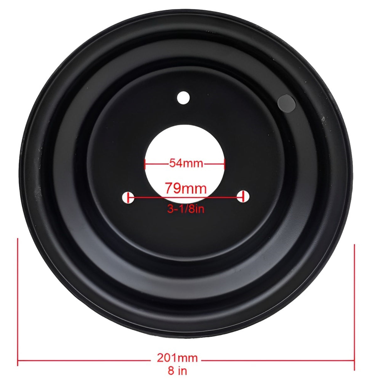 RedCap 16x8-7 Tubeless Tire with Wheel Rim Assembly Front Rear Wheel, 7 x 5" 3 Bolt Rim Spacing 79mm Compatible for Taotao Kandi Redcat Sunl Kazuma 70cc 110cc 125cc Off-Road UTV ATVs Go-Karts - (Right)