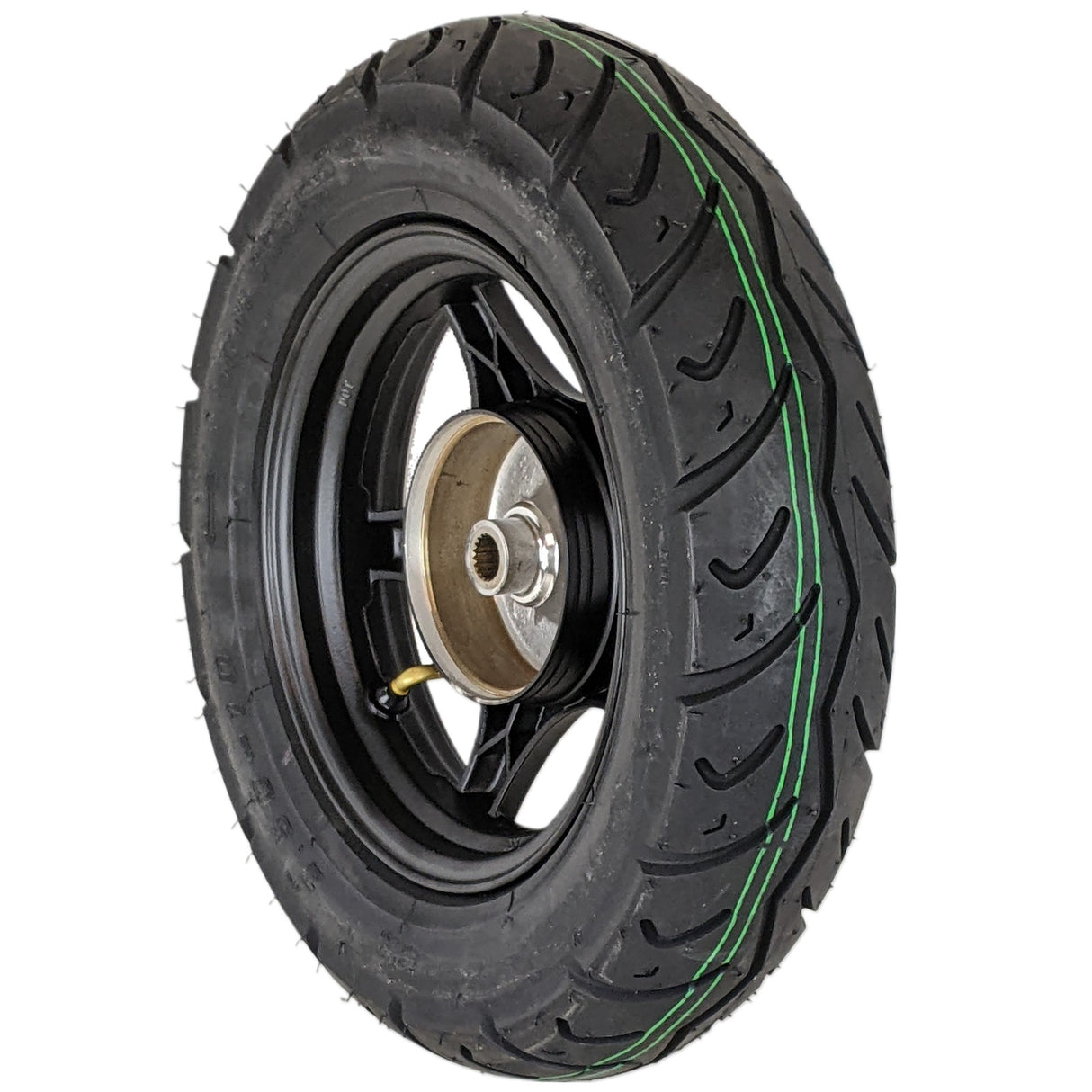 10" 2.15x10 Rear Wheel & Tire 3.50-10 Set 50cc Scooters - 5 Spoke Black