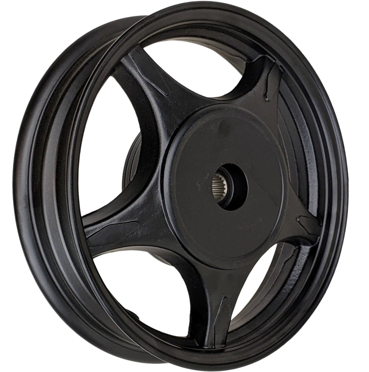 Rear Wheel Rims 50cc Scooters - 10" 2.50x10 Premium 5 Spoke Black Rim Wheel