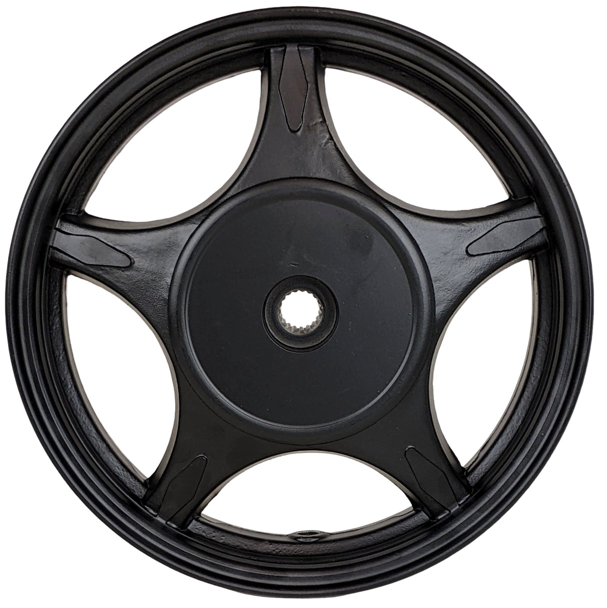 Rear Wheel Rims 50cc Scooters - 10" 2.50x10 Premium 5 Spoke Black Rim Wheel