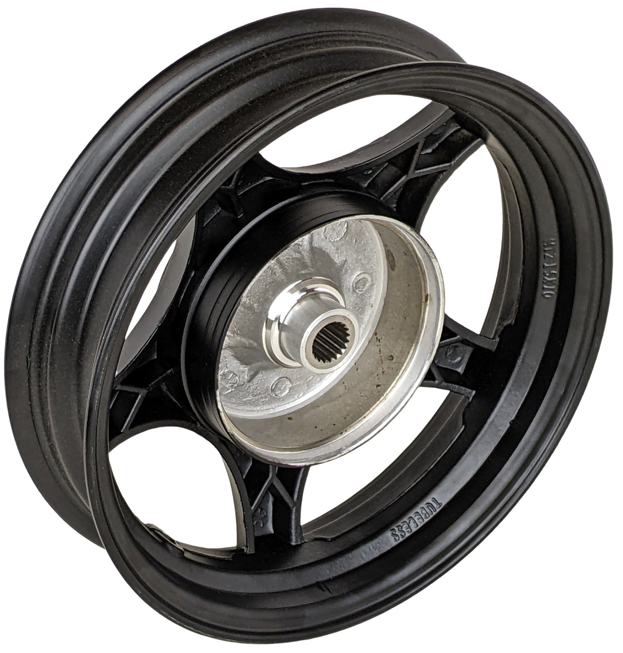 Rear Wheel Rims 50cc Scooters - 10" 2.50x10 Premium 5 Spoke Black Rim Wheel