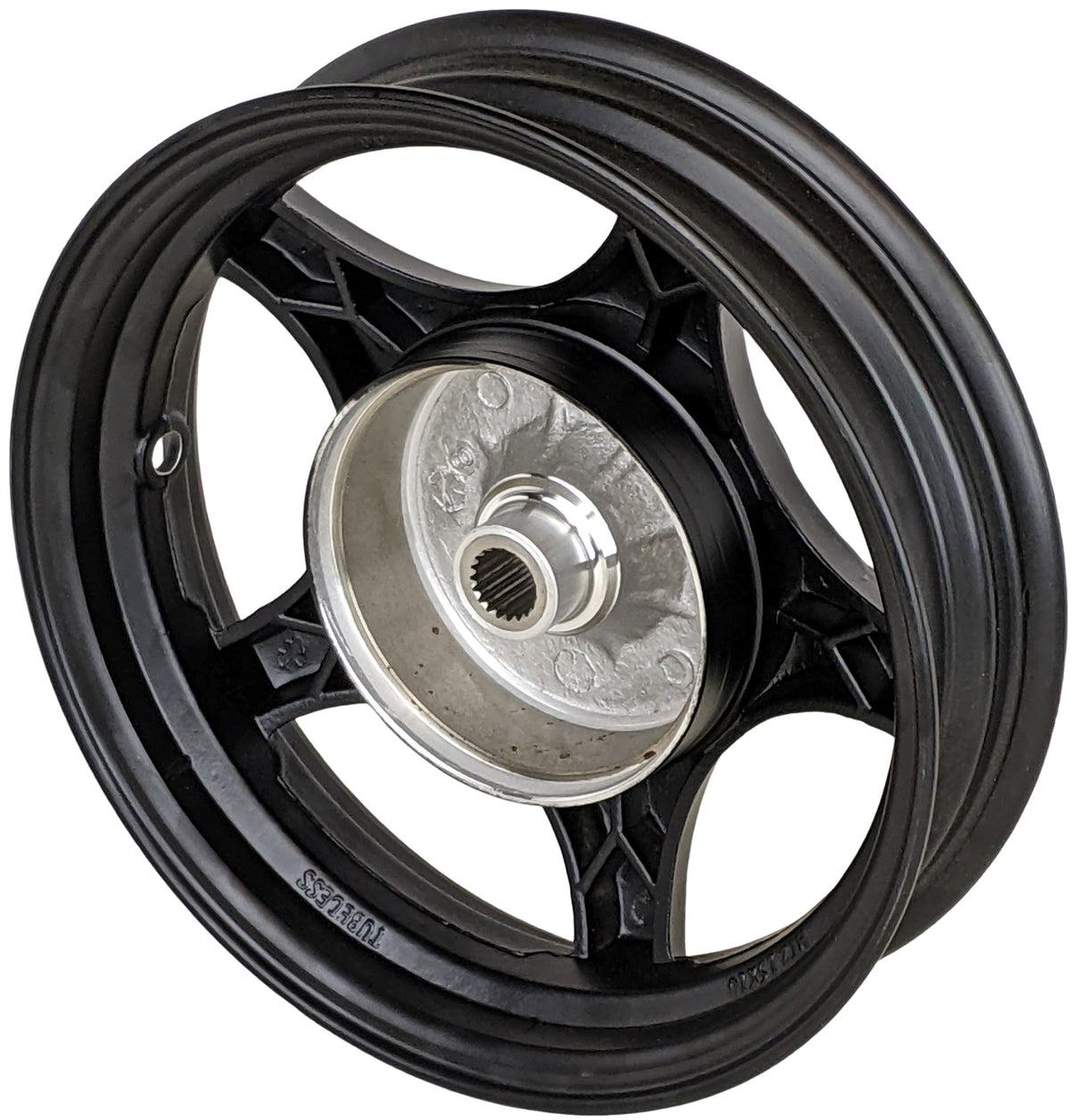 Rear Wheel Rims 50cc Scooters - 10" 2.50x10 Premium 5 Spoke Black Rim Wheel