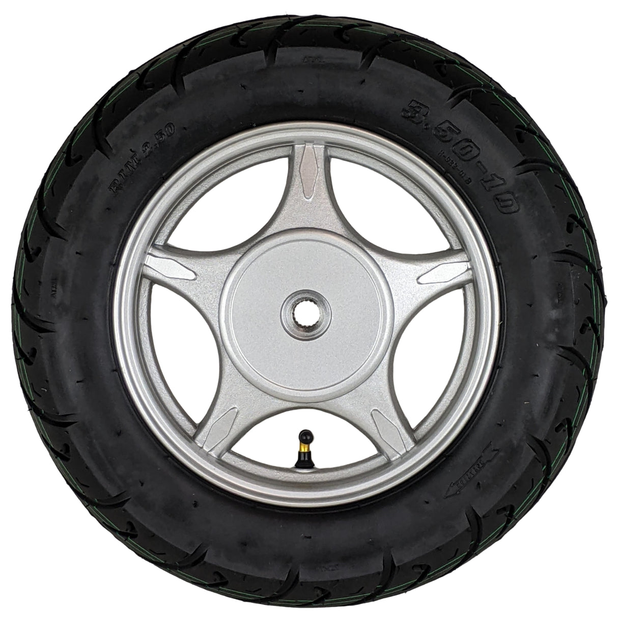 10" Inch Rear Wheel & 3.5-10 Tire Assembly for 50cc Scooter MopedÂ Vittacci Amigo Beemer 50 Yongfuo YN50QT-8 GY6 139QMB