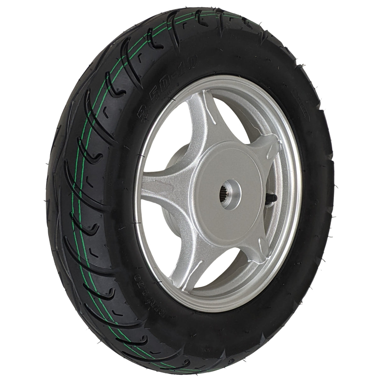 10" Inch Rear Wheel & 3.5-10 Tire Assembly for 50cc Scooter MopedÂ Vittacci Amigo Beemer 50 Yongfuo YN50QT-8 GY6 139QMB