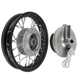 Wheel Rim - Front - 10" - 12mm ID with Drum Brake Assembly - 28 Spokes
