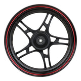 13" Front Rim Wheel with 3-Bolt Holes Pattern - MT 3.50x13 - Aluminum Rims 5 Spoke Design - for Gy6 Taotao Quantum 150 Scooters (Black & Red)
