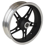 13" Front Rim Wheel - MT 3.50x13 - 12mm ID - Gy6 Scooters - Black Silver
