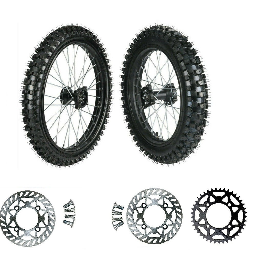 19" 16" Motocross Wheel Tire Rim Set - Bike Wheels Front 70/100-19 Rear