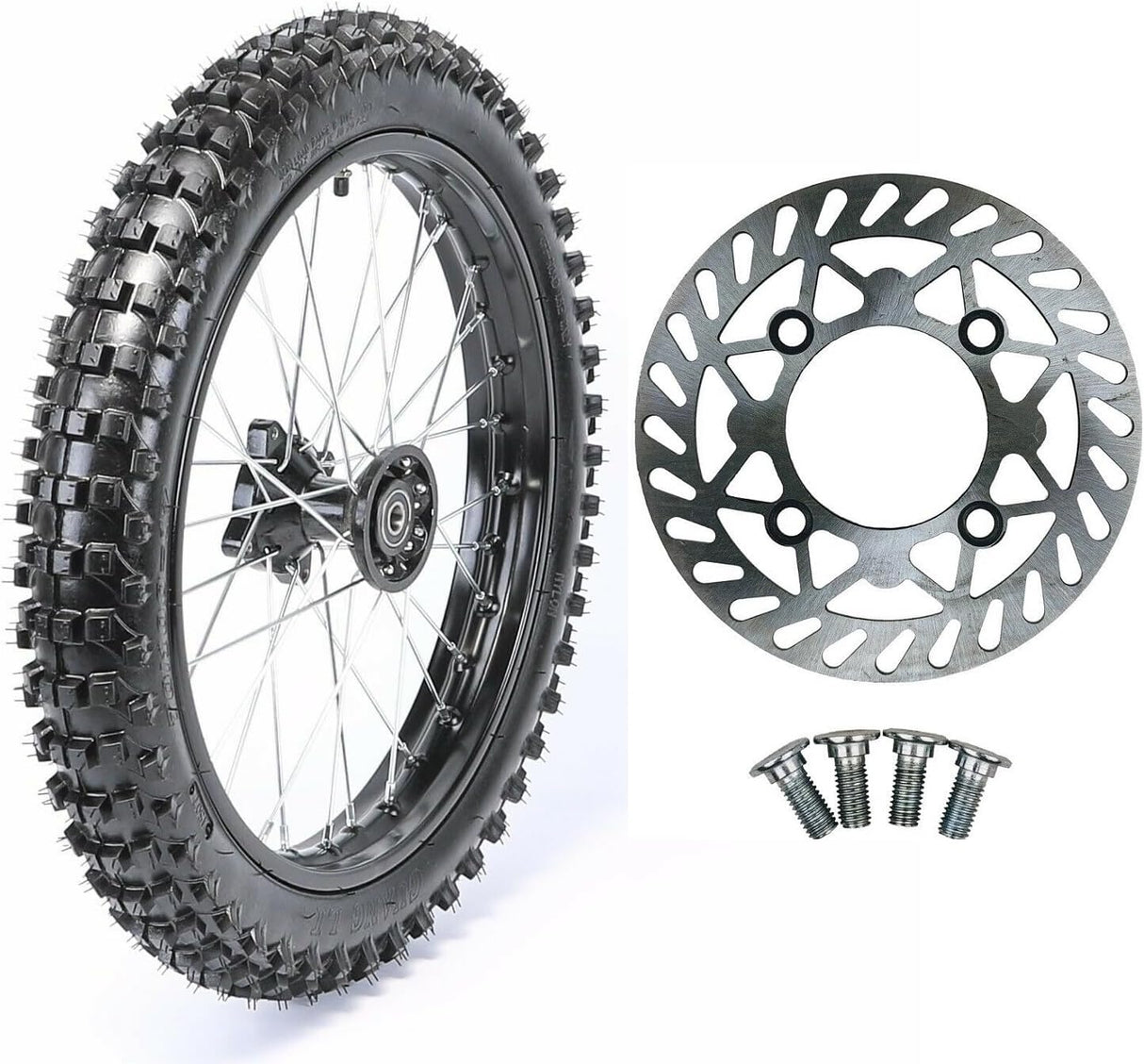 14" Front Wheel Rim Tire 60/100-14 12mm Axle Pit Older Dirt Bike 110cc 125cc SSR