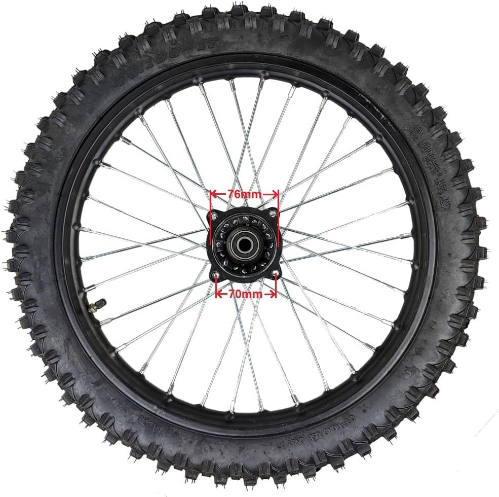 14" Front Wheel Rim Tire 60/100-14 12mm Axle Pit Older Dirt Bike 110cc 125cc SSR