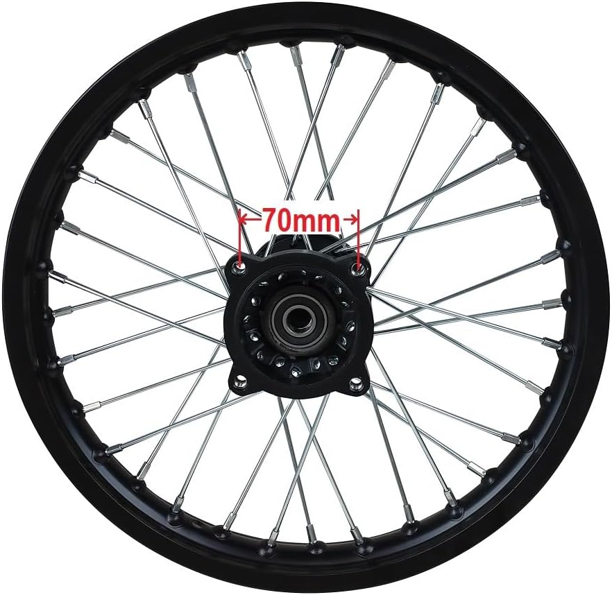 Wheel Rim - Front - 14" Steel 12mm ID - Dirt Bike