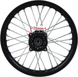 Wheel Rim - Front - 14" Steel 12mm ID - Dirt Bike