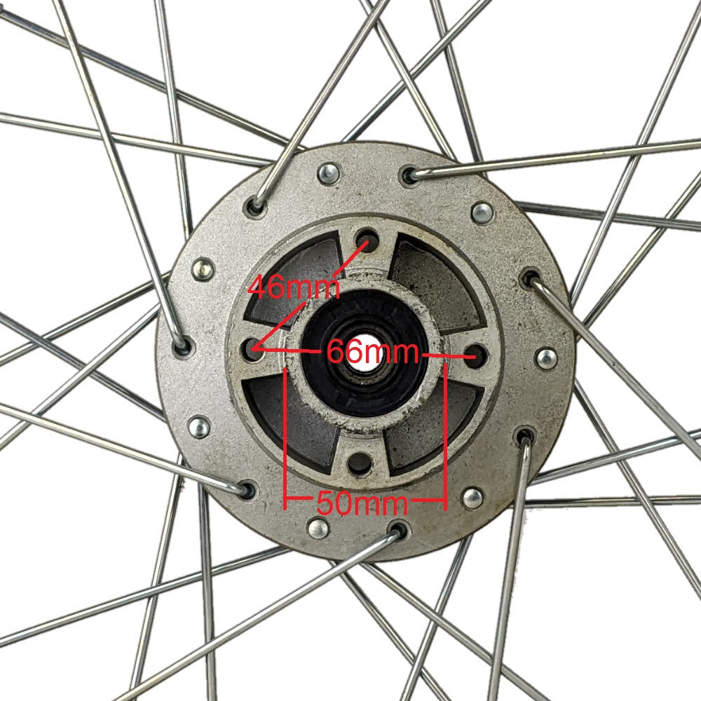 Wheel Rim - Front - 14" Steel 12mm ID - Dirt Bike
