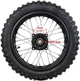 Front Rim Wheel Tire Tube Assembly for Disk Brake Apollo SSR 125cc XR CRF DB Dirt Pit Bike