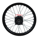 Wheel Rim - Front - 14" 15mm ID - Steel Black