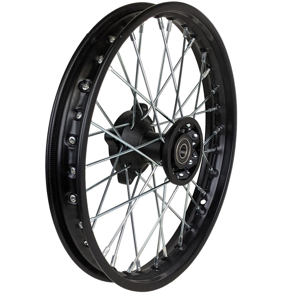 Wheel Rim - Front - 14" 15mm ID - Steel Black