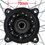 Wheel Rim - Front - 12" 12mm ID - Steel BlacK