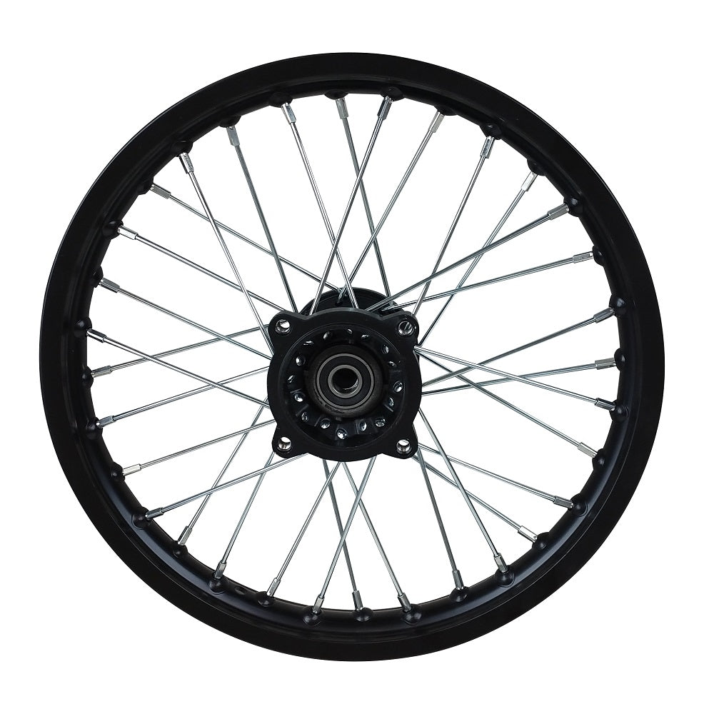 Wheel Rim - Front - 12" 12mm ID - Steel BlacK