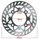 Wheel Rim Assembly - Rear - 10" Steel 15mm ID - Version Hub C - BLACK with Rotor, Sprocket, Tire and Tube