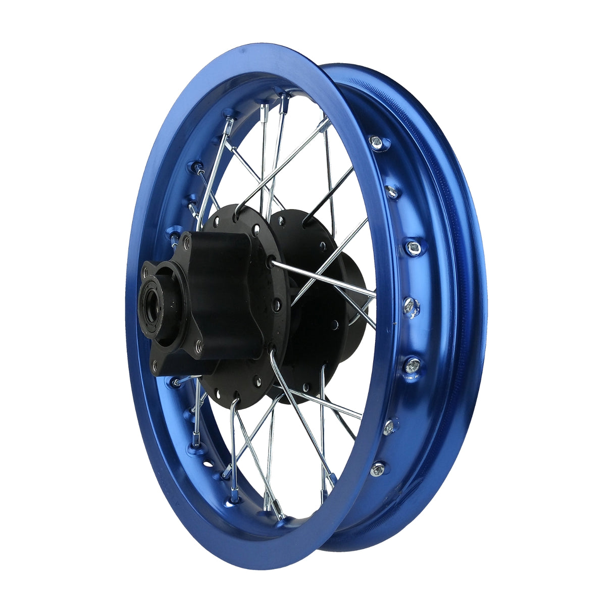12" x 1.60 Front Wheel Rim 12mm ID - 32 Spokes for SSR SDG KC CRF 50cc-125cc Pit Dirt Bikes BLUE