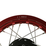 12" x 1.60 Front Wheel Rim Kit 32 Spokes for SSR SDG KC CRF 50cc-125cc Pit Bike - RED