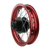 12" x 1.60 Front Wheel Rim 12mm ID 32 Spokes for 50cc-125cc Pit Dirt Bikes RED