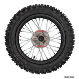 12" Rear Wheel 12mm Axle Hole - Sprocket, Rotor Tire & Tube Preinstalled