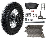 12" Rear Rim Wheel Disk Brake 80/100-12 Tire Tube Apollo SSR 50cc 125cc XR CRF Dirt Pit Bike Tao Kayo TSD 110 TD 125 15mm Axle With Brake Rotor and 428 41T Sprocket (12 inch) (Kit)