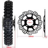 14" Rear Wheel 12mm Axle Hub  - Dirt bike Rims, Sprocket, Rear Rotor, and Rear Axle