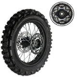 14" Rear Wheel Rim Tire Assembly For Dirt Pit Bike Trail 90/100-14 Rear Wheel Rim Tire Fits 125/140/150/160cc Pit Dirt Bike KLX65 Apollo Kayo TT 125 140 Includes Brake Rotor and Sprocket (14 inch)