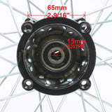 Wheel Rim - Rear 12" and 14" - 12mm and 15mm ID -Version Hub C 12 Wheel / Steel 15mm / Black