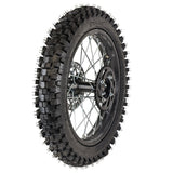 Wheel Rim Assembly - Rear - 16" Steel 15mm ID - Version Hub C - BLACK with Rotor, Sprocket, Tire and Tube