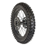Wheel Rim Assembly - Rear - 16" Steel 15mm ID - Version Hub C - BLACK with Rotor, Sprocket, Tire and Tube