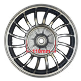 10" 2.15x10 Front & 2.50x10 Rear Aluminum Wheel Rim Set for 50cc Scooters