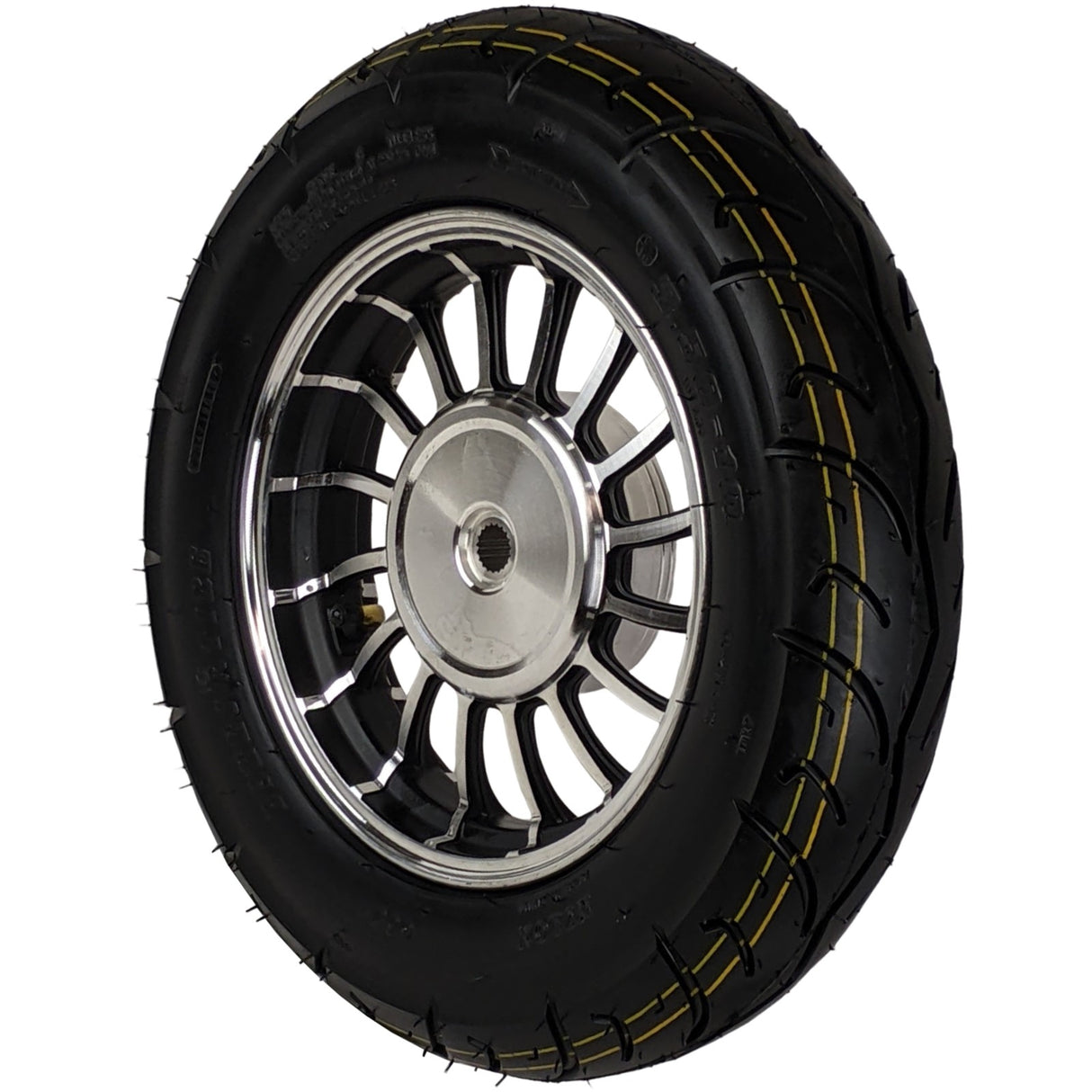 10" Tire 3.50-10 & 2.15x10 Rear Wheel - Preinstalled - 50cc Scooters