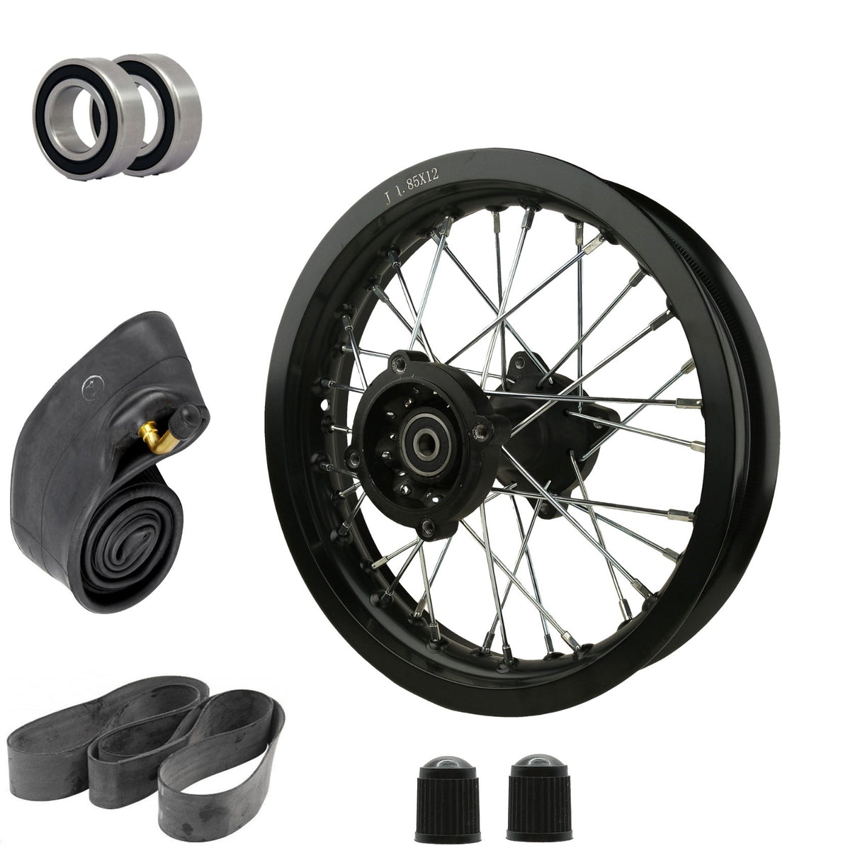 12" Steel Rear Wheel Rim Kit for 50cc-125cc Pit Dirt Bikes