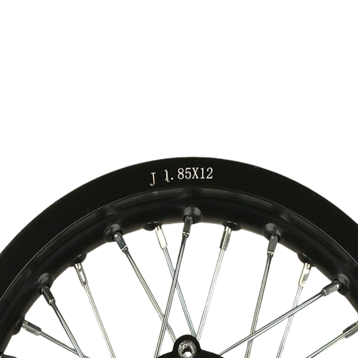 Wheel Rim - Rear 12" and 14" - 12mm and 15mm ID -Version Hub C 12 Wheel / Aluminum 12mm / Black
