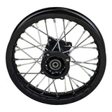 Wheel Rim - Rear 12" and 14" - 12mm and 15mm ID -Version Hub C 12 Wheel / Aluminum 12mm / Black