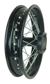 Wheel Rim - Rear - 12" x 1.60 - 12mm ID - 32 Spokes Steel BLACK