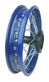 Wheel Rim - Front - 14" x 1.85 - 12mm ID - 32 Spokes Steel BLUE