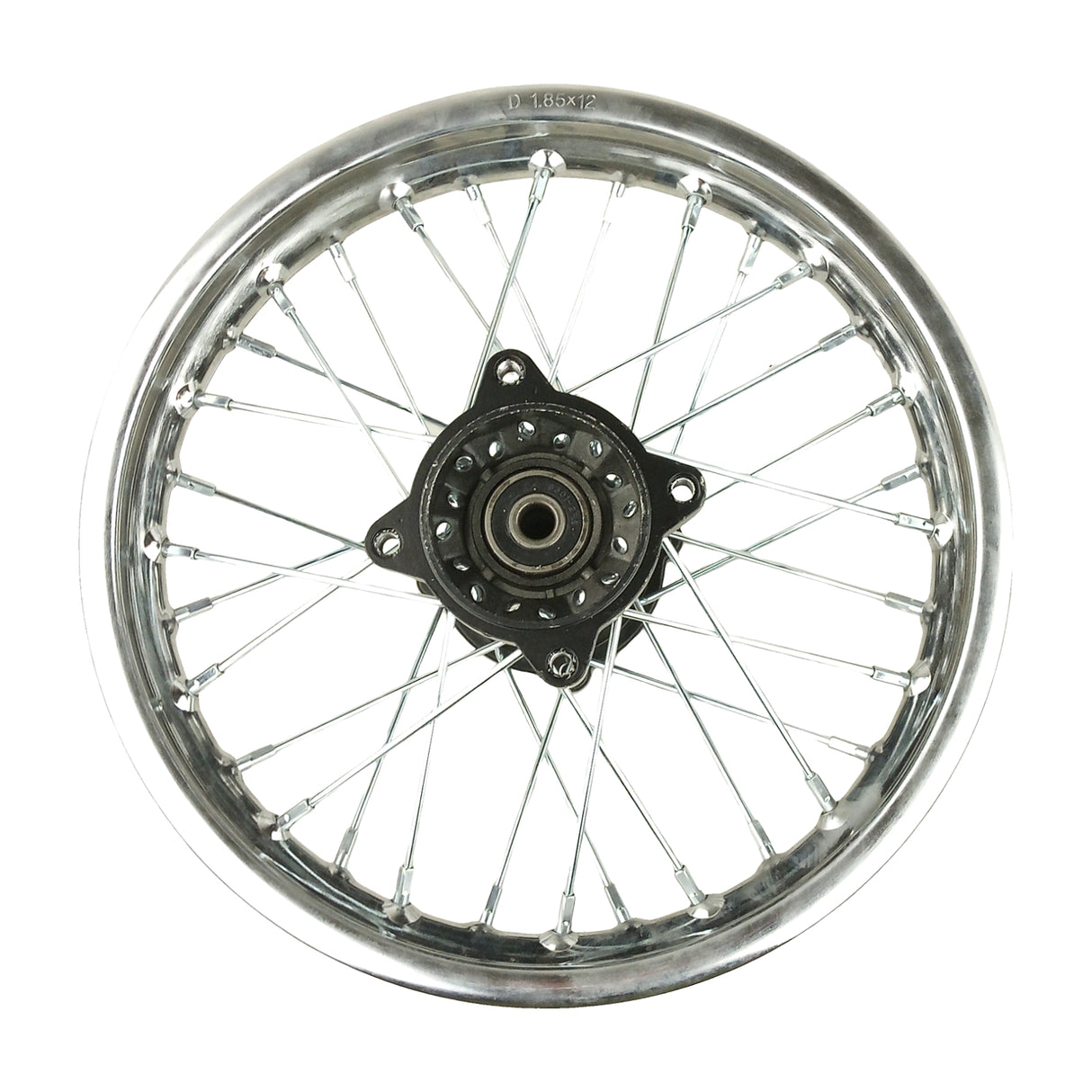 12" Rear Rim Kit with for CRF 70 Apollo SSR Taotao Dirt Bike Motocross - Chrome