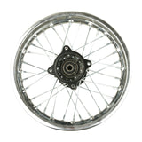 12" Rear Rim Kit with for CRF 70 Apollo SSR Taotao Dirt Bike Motocross - Chrome