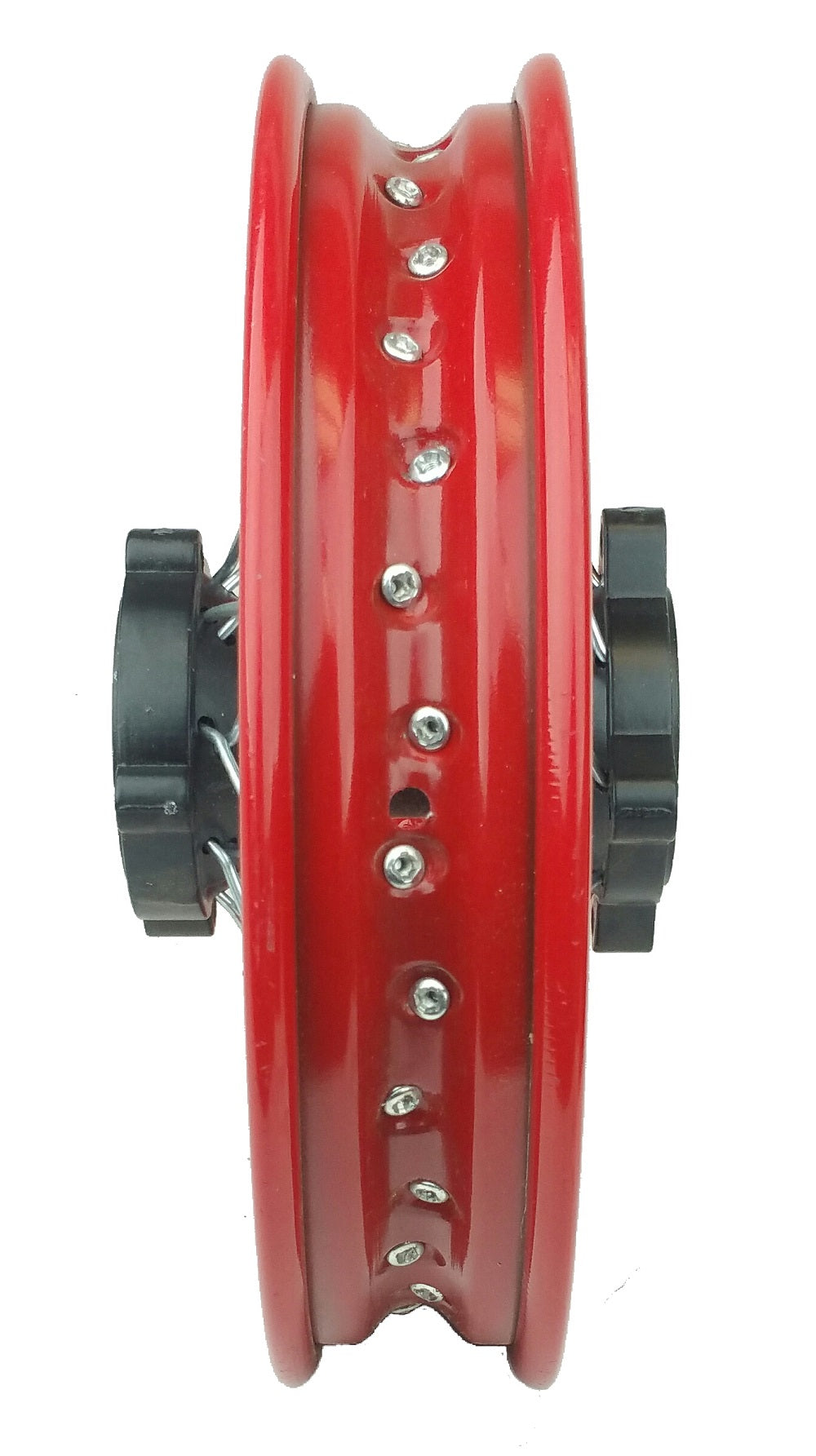 Wheel Rim - Rear- 12" x 1.60 - 12mm ID - 32 Spokes Steel RED