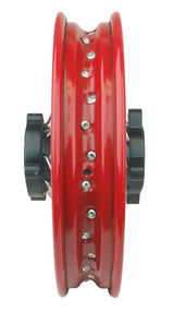 Wheel Rim - Rear- 12" x 1.60 - 12mm ID - 32 Spokes Steel RED