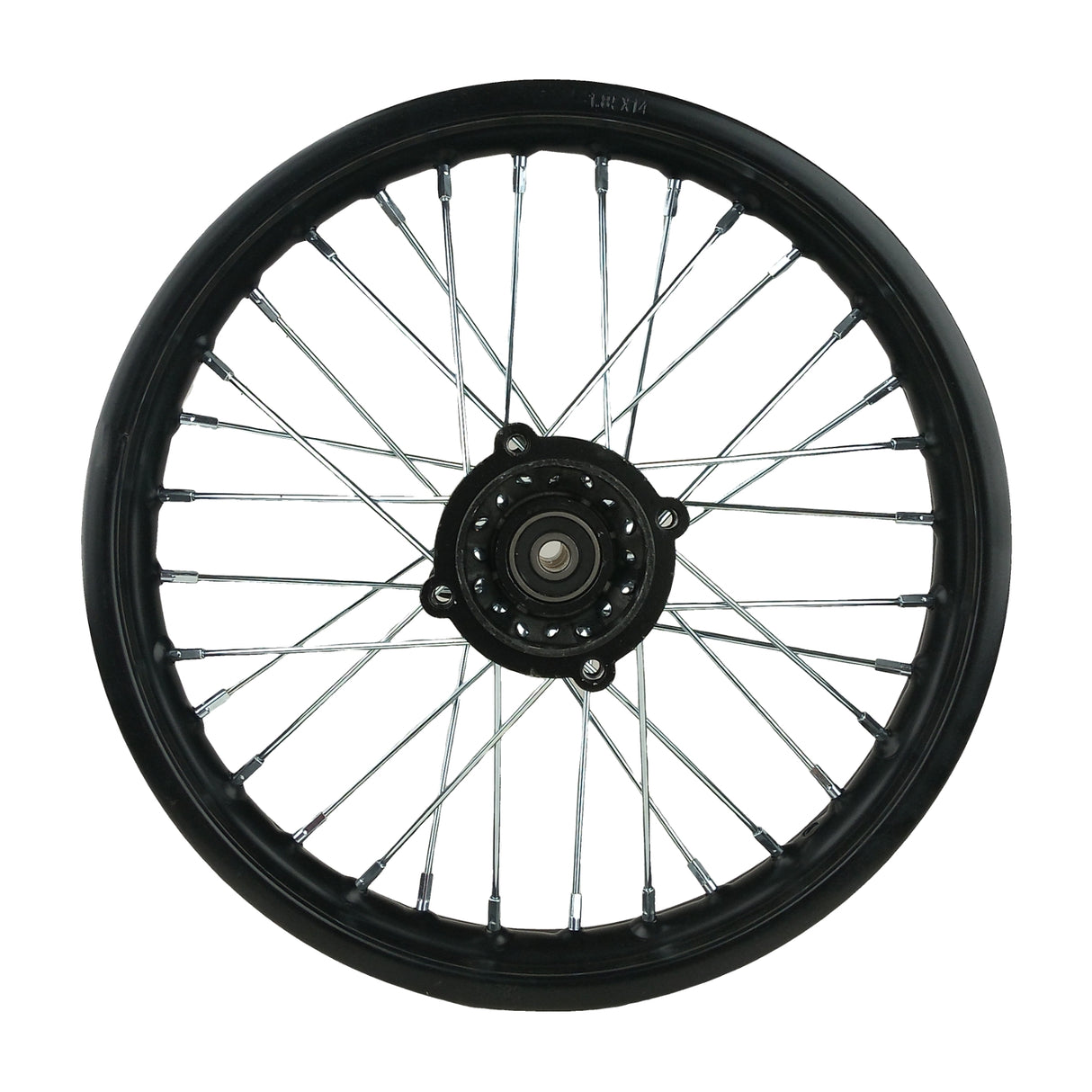 1.85 x 14 Dirt Bike Rear Wheel Rim Kit KLX125 RM80 Apollo 125 Motocross - Black